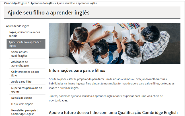 Ajude seu filho a aprender inglês